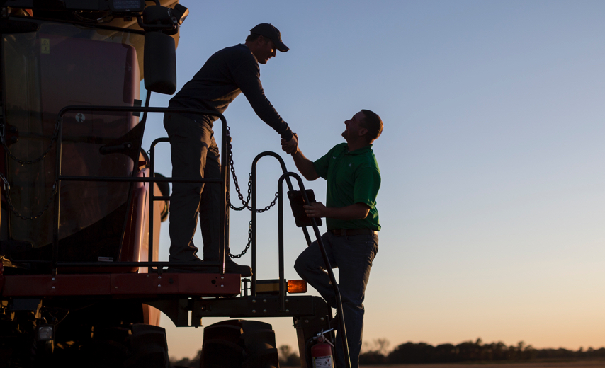 Two men shaking hands